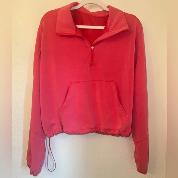 Lululemon Brushed Softstreme Half Zip Lip Gloss Pink - Picture 5 of 9